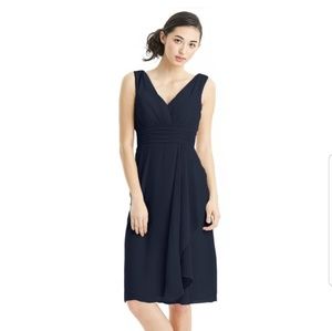Azazie Lliana size 6 Navy blue dress